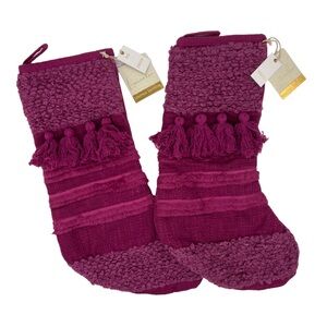 Lumina Lou (2) India Magenta Tassel Holiday Christmas Stocking Nordstrom 12x20
